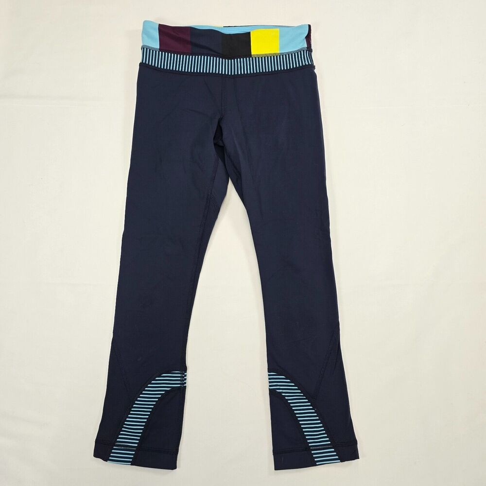 Lululemon Women's Run Inspire Crop II Inkwell Pow Luxtreme Size 4